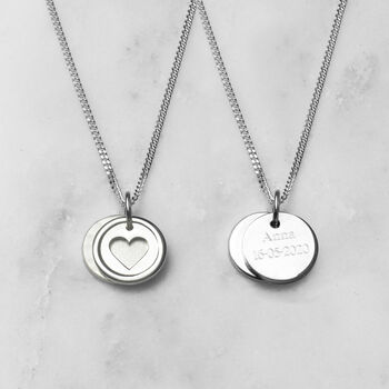 Hidden Wish Double Disc Necklace For Love Or Luck, 3 of 4