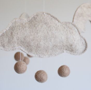 Natural Cloud And Rainbow Baby Mobile, 7 of 8