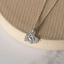 Sterling Silver Small Textured Heart Pendant, thumbnail 2 of 3