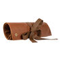 Personalised Leather Tool Roll In Brown, thumbnail 3 of 8