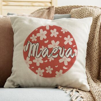 Personalised Cherry Blossom Cushion, 2 of 2