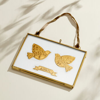 Personalised Brass Embossed Bird Framed Art, 4 of 5