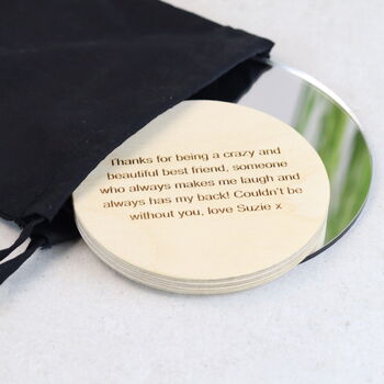 Compact Mirror With Secret Personalised Message, 4 of 7