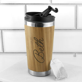 Personalised Bamboo Eco Travel Mug, 2 of 7