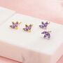 Sterling Silver Cz Marquise Cluster Stud Earrings, thumbnail 6 of 12