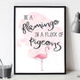 Flamingo Typographic Print, thumbnail 4 of 9