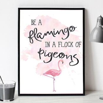 Flamingo Typographic Print, 4 of 9