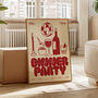 Dinner Party Print | Music Poster | Home Decor | Food | Illustration | Record | Bar | Trendy | Retro | Kitchen Dining Room | Mid Century, thumbnail 3 of 8