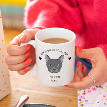 Personalised 'Worlds Best Cat Mum' Cat Breed Mug, 2 of 12