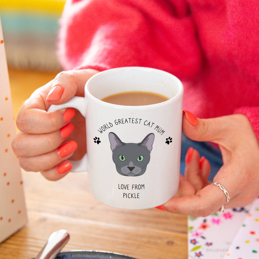 Personalised 'Worlds Best Cat Mum' Cat Breed Mug, 1 of 11