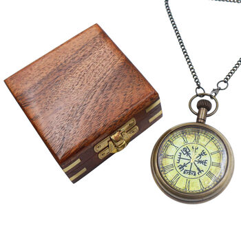 The Viking Pocket Watch For Graduation Gift With Wooden Box, 9 of 12