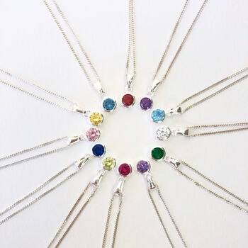 Sterling Silver Birthstone Necklace, 6 of 6