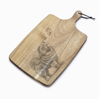 Personalised Chow Chow Engraved Acacia Serving Board, 6 of 10