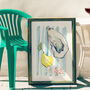 Al Fresco Oysters And Lemons Illustrated Art Print, thumbnail 1 of 7