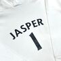 Personalised Football Shirt Style Baby Grow, T Shirt, thumbnail 4 of 4