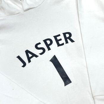 Personalised Football Shirt Style Baby Grow, T Shirt, 4 of 4