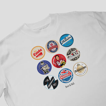Formula One Legends Beer Mat Oversized T Shirt, 3 of 10