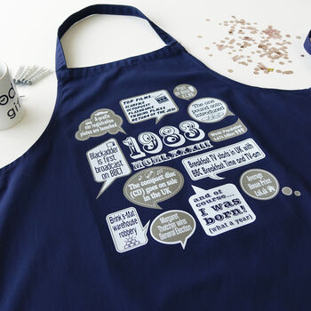 'Events Of 1983' 40th Birthday Gift Apron, 8 of 11