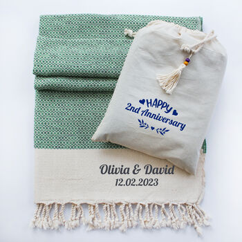 Personalised Cotton Throw, Family Gift For Christmas, 7 of 10