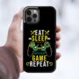 Eat Sleep Game Repeat iPhone Case, thumbnail 2 of 4