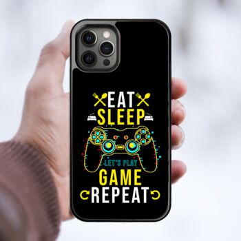 Eat Sleep Game Repeat iPhone Case, 2 of 4