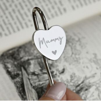 Personalised Heart Engraved Bookmark – Thoughtful Gift For Book Lovers, 7 of 7