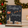 Personalised Christmas At Surname Acrylic Sign With Wooden Stand, thumbnail 3 of 5