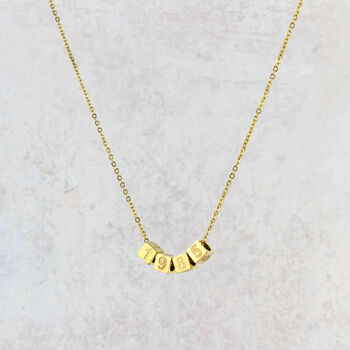 Special Date Cubed Bead Necklace, 3 of 9