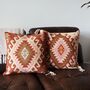 Turkish Kilim Rust Diamond Cushion, thumbnail 10 of 12