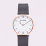 Classic Rose Gold Vegan Leather Watch, thumbnail 7 of 12
