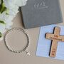 Personalised Christening Cross Charm Bracelet And Token, thumbnail 1 of 3