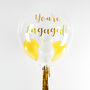 Personalised Gold And White Clear Bubble Balloon, thumbnail 1 of 4