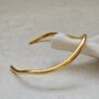 Thin Wave Bangle Gold, thumbnail 7 of 7