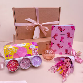 Pink Gift Hamper With Dried Flowers, 3 of 3