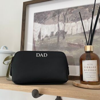 Personalised Mens Saffiano Leather Toiletry Bag, 2 of 8