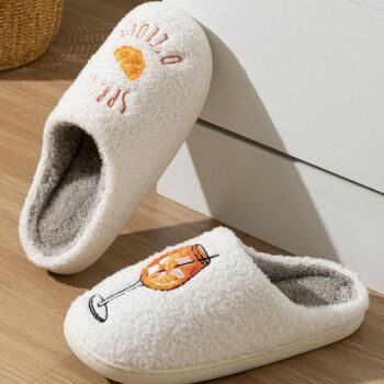 Its Spritz O Clock Embroidered Slippers, 2 of 5