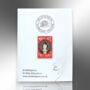 Make Art Not War Red Enamel Lapel Pin Badge, thumbnail 4 of 8