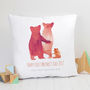 Personalised First Mother's Day Bear Family Cushion, thumbnail 5 of 6