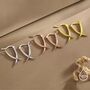 Minimalist Sterling Silver Tusks Hoop Earrings, thumbnail 6 of 11