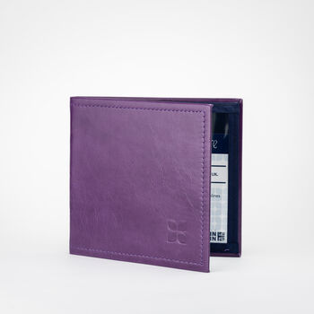 Blue Badge Permit Holder In Purple Italian Leather, 2 of 5
