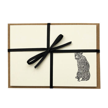 'Leopard Love' Correspondence Cards Set Of Eight, 3 of 6