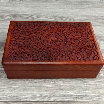Floral Wave Wooden Jewellery Box, 5 of 6
