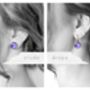Purple Galaxy Earrings, thumbnail 3 of 3