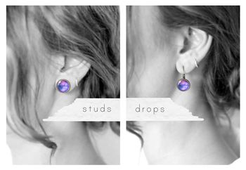Purple Galaxy Earrings, 3 of 3
