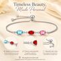 Personalised Create Your Own Family Oval Birthstones Bracelet, thumbnail 4 of 12