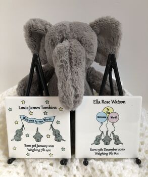 Personalised Welcome To The World New Baby Coaster, 3 of 8