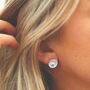 Sterling Silver Shimmering Gemstone Studs, thumbnail 1 of 9