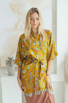 Kimono Robe In Gold, 2 of 6