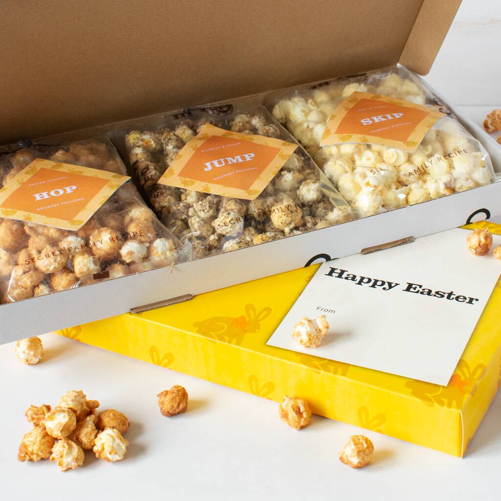 'Happy Easter' Gourmet Popcorn Letterbox Gift, 1 of 5