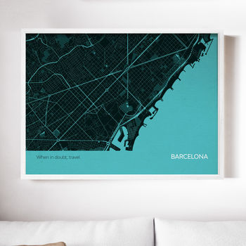 Personalised Barcelona City Street Map Print, 8 of 10